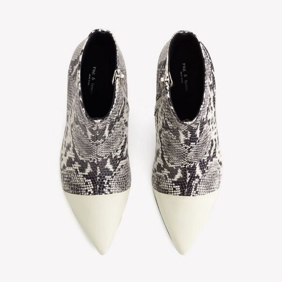 NIB Rag & Bone Beha Black/White Python Boot **sold out online** - Picture 14 of 16